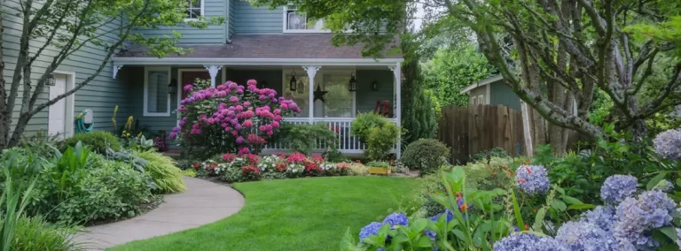 Yard with green grass - Yard & Stone Landscaping - Northumberland