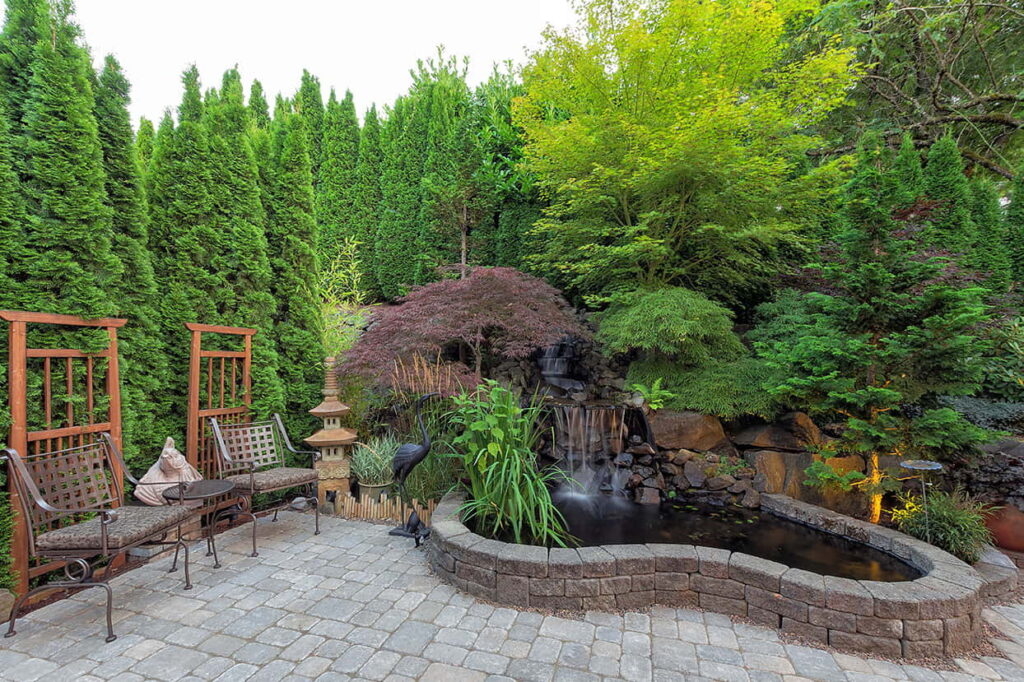 Interlock patio backyard - Yard & Stone Landscaping - Northumberland