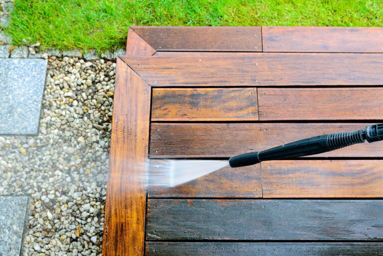 Deck Pressure washing - Yard & Stone Landscaping - Northumberland