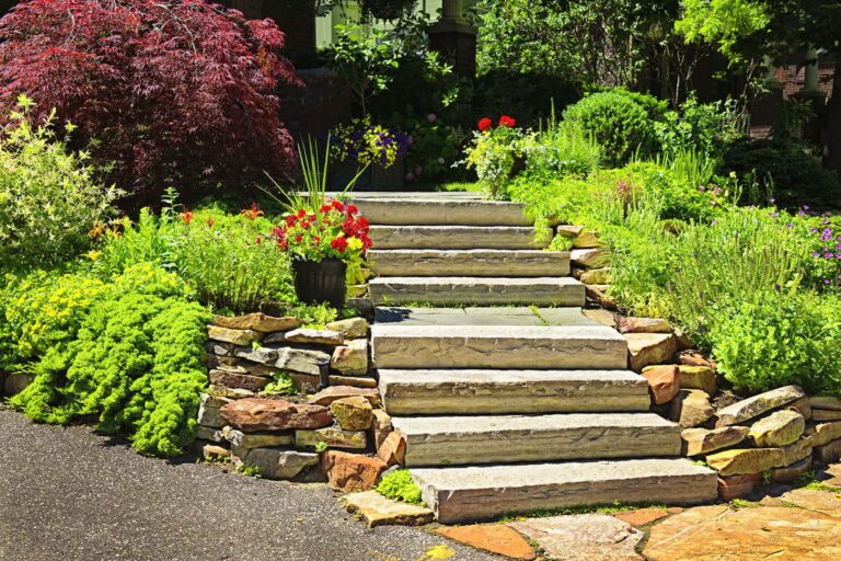 Garden Stone Steps - Yard & Stone Landscaping - Northumberland