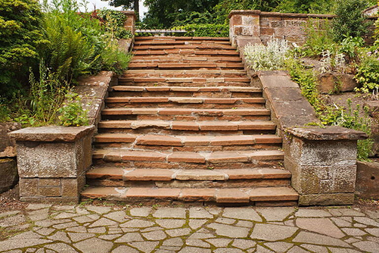 Damaged Stone Stairs fixing - Yard & Stone Landscaping - Northumberland