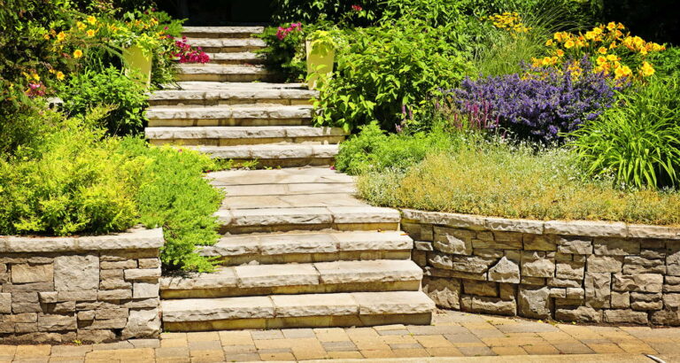 Stone steps stairways - Yard & Stone Landscaping - Northumberland
